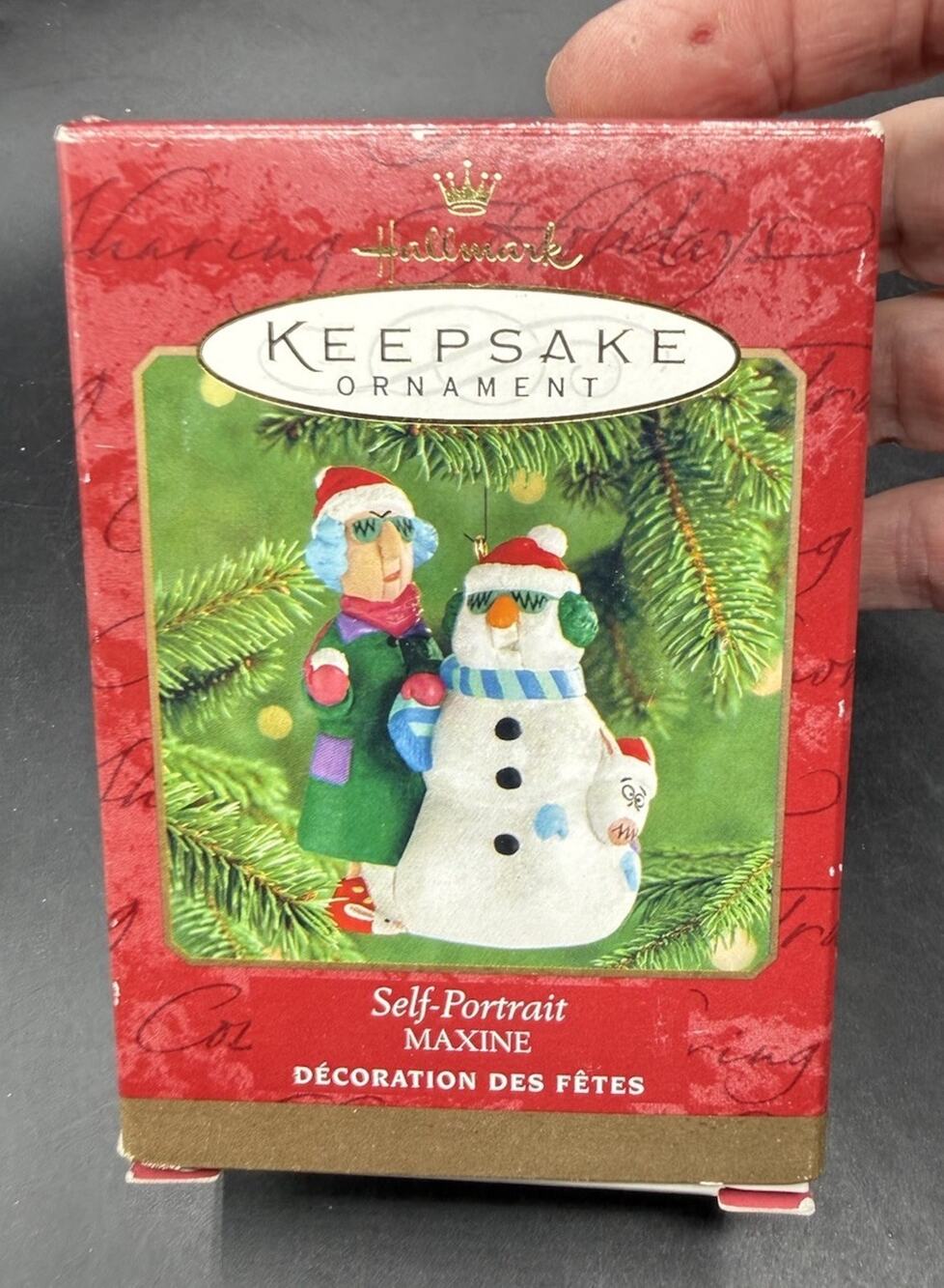 Vintage Hallmark Keepsake Ornament Maxine Self Portrait Snowman Pike Signed 31D
